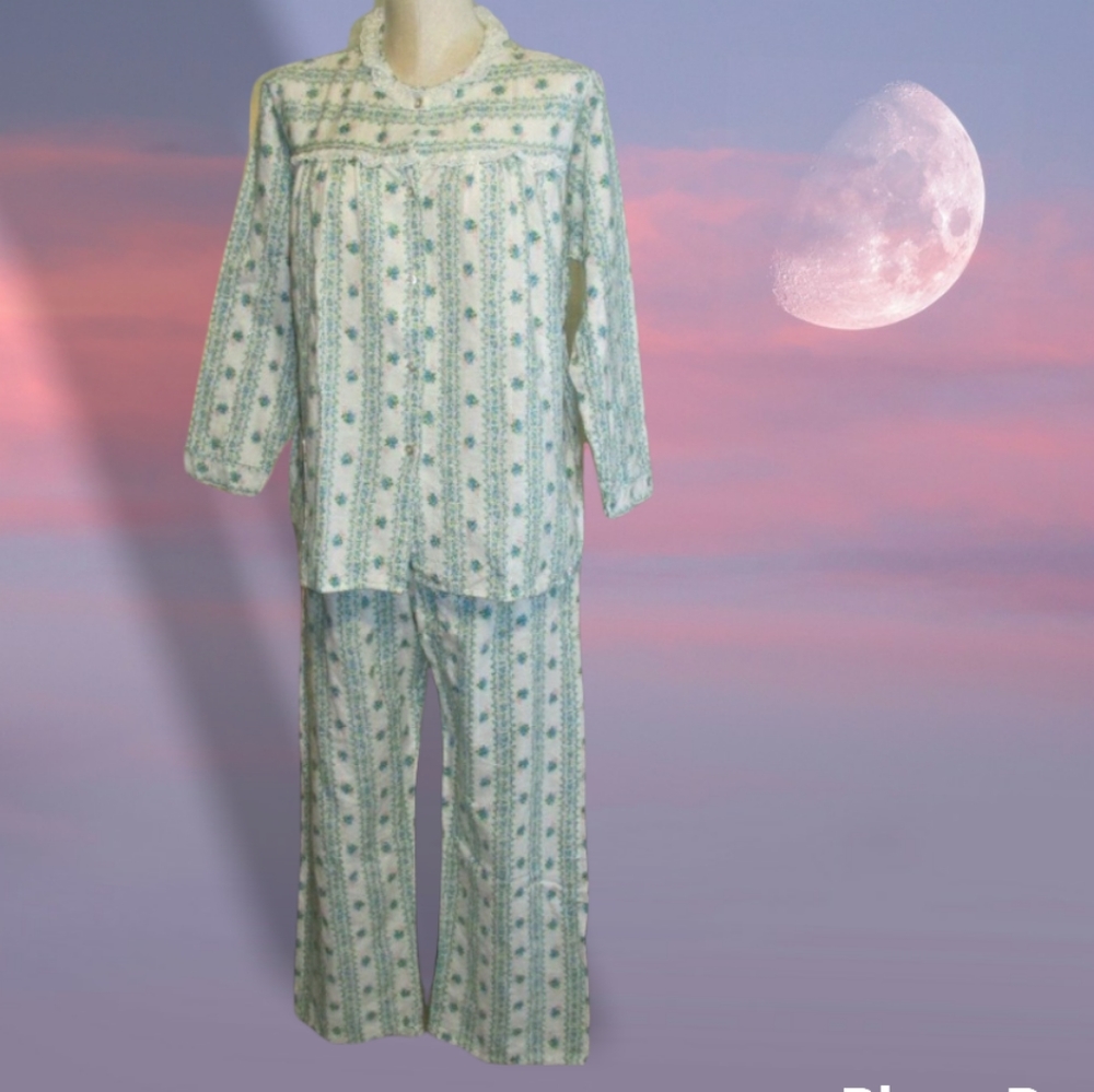 Vintage Katz 2pc Flannel Pajamas Dead Stock